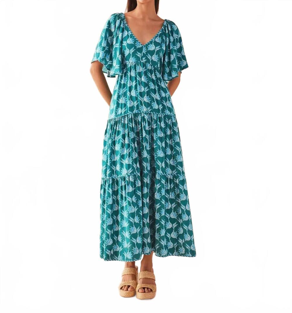 NEW OMIKA holis maxi dress in green